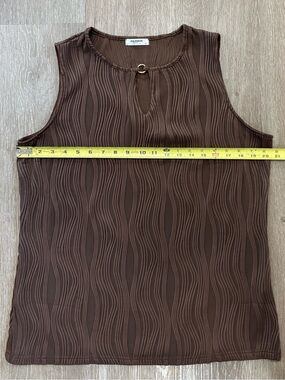 Zeagoo Women's XL Brown Textured Knit Sleeveless Round Neck Stretch
Tank Top